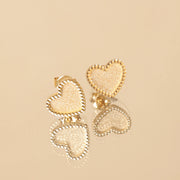 Heart 14K Yellow Gold Stud Earrings