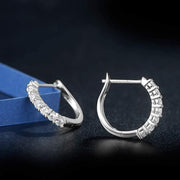 14k White Gold and Moissanite Diamond Earrings