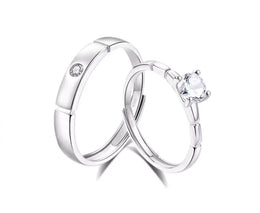 Love-themed open-ended couple rings