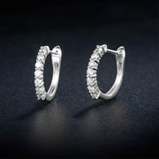 14k White Gold and Moissanite Diamond Earrings