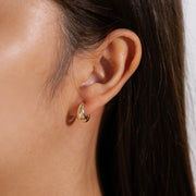 Small Tapered 14K Yellow Gold Hoop Earrings