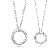 Love Magnetic Couples Sterling Silver Necklaces