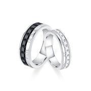 Time Together Couples Promise Sterling Silver Rings