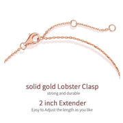 Pink Tourmaline Dainty 14K Rose Gold Necklace