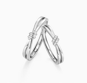 Qianqianjie Couple Rings - Sterling Silver, Unique Design