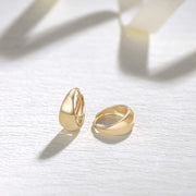 Small Tapered 14K Yellow Gold Hoop Earrings