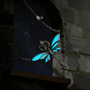 Flying Keys Sterling Silver Necklace Glow-in-the dark Design