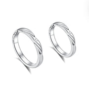 Love Magnetic Couples Sterling Silver Rings