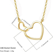 Love Heart 14K Yellow Gold Necklace