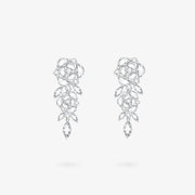 Blooming Rose Sterling Silver Drop Earrings