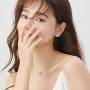 Honey Doll Bow Tie Sterling Silver Stud Earrings