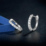 14k White Gold and Moissanite Diamond Earrings