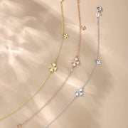 ラッキークローバー フローラル 18Kイエローゴールド ブレスレット