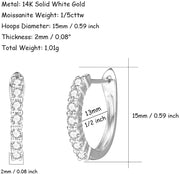 14k White Gold and Moissanite Diamond Earrings