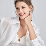 Interlocking Infinity Heart 14K Solid Gold Bracelet