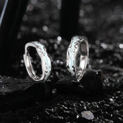 Light Year Luminous Adjustable Couples Sterling Silver Rings