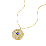 Lumen Star Sapphire September Birthstone Sterling Silver Necklace