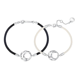 Always & Forever Couples Promise Matching Sterling Silver Bracelets