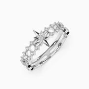 Minimalist Outline Moissanite Promise Ring