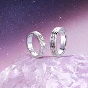 Starlit Melody Sterling Silver Star Matching Rings