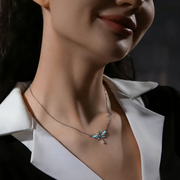 Flying Keys Sterling Silver Necklace Glow-in-the dark Design