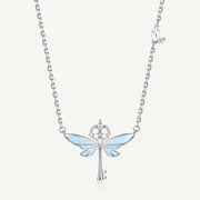 Flying Keys Sterling Silver Necklace Glow-in-the dark Design