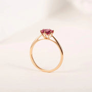 Tourmaline Engagement 14k Rose Gold Ring