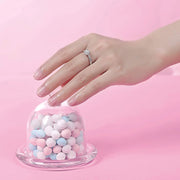 Classic Round Cut Solitaire Moissanite Sterling Silver Ring