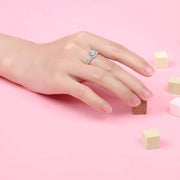 Royal Sparkle Moissanite Sterling Silver Ring