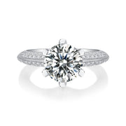 Moissanite Engagement Sterling Silver Rings 3CT