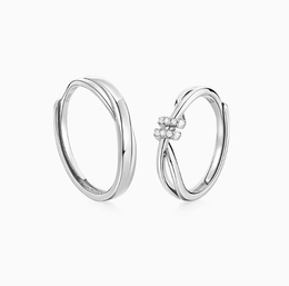 Love-themed couple ring