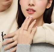 Love-themed couple ring