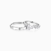 Heart-Pulsating Butterfly Couple Ring